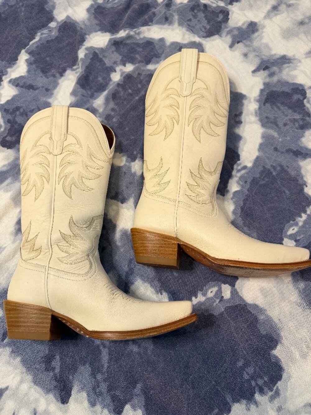 Tecovas The Annie Cowgirl Boots Bone Size 7 EUC Tall Western Boots - Picture 5 of 8